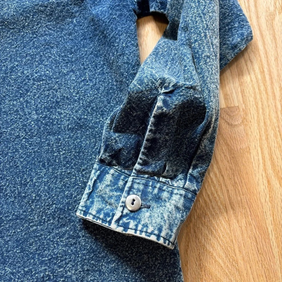 Vintage  Cotton Breeze Acid Wash 100% Cotton Jacket Coat Long Sleeve Shirt - Picture 9 of 10